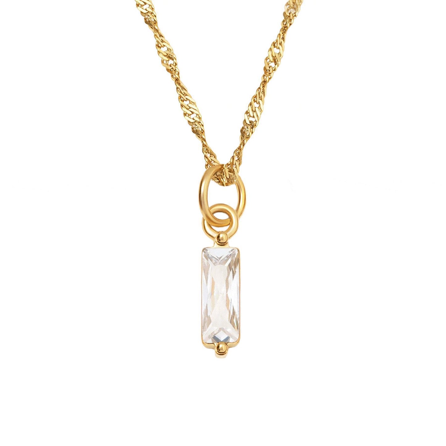 Color Twelve Birthstone Necklace Electroplating